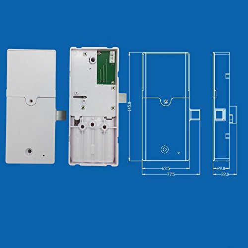 Electronic Cabinet Lock Kit Set, Digital Touch Keypad Lock, Password Entry and RFID Card / Wristband Entry, Keyless Door Lock Knob