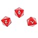 MonkeyJack 10pcs 8 Sided Dice D8 Polyhedral Dice for Dungeons and Dragons Red