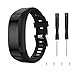 Junboer Compatible Garmin Vivosmart HR Watch Band, Accessories Silicone Replacement Wrist Watch Strap for Garmin Vivosmart HR SmartWatch(NOT for Vivosmart HR+), Only for 4PK (black)