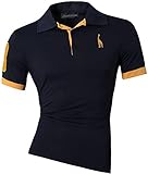 jeansian Mens Dress Casual Slim Fit Short Sleeve T-Shirts D313