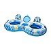 Big Sky Inflatable Pool Floats with Cooler for 2 Adults - Two Person Water Float with Built-in Coolers and Cup Holders - Blow-Up Family Inner Tubes for Lake, Beach, or Boats - Floating Tube