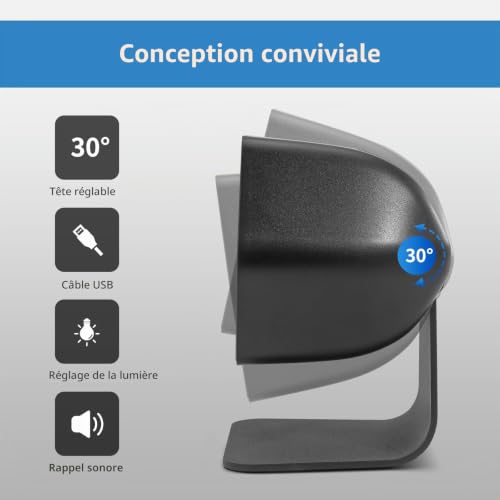 NETUM 1D 2D QR - USB Handsfree Presentation Scanner - Wired Omnidirectional Barcode Reader for Mobile Payment - Computer Screen Scanner NT-7060