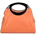 FASH Limited Bowk-not Ruffle Accent Handbag PU Leather Handbag - Orange