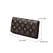 Oldflower Genuine Leather Designer Wallet for Women, Long Tri-fold Clutch Retro Credit Card Holder with Flower (darkbrown)
