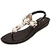 Meeshine Womens T-Strap Open Toe Sparkle Flip-Flops Summer Dress Flat Sandals Shoes