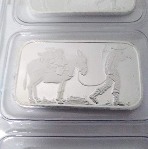 1 oz Silvertowne Retro Prospector .999 Fine Silver Bar (in Sealed Plastic)