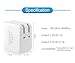 Eaglewood 3.1A Dual Port Wall Power Adapter with Extra Long 6' USB to 30 Pin Charging Cable Cord for iPhone 4s/iPod Touch 3/4, iPad 2/3