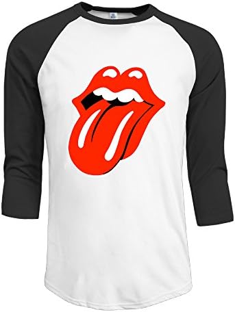 Men's Bravado Rolling Stones-Classic Tongue Half Sleeve Design T Shirt Personalized T Shirts