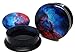 Nebula Blue & Red Galaxy Ear Plugs - Acrylic Screw-On - 10 Sizes - Pair