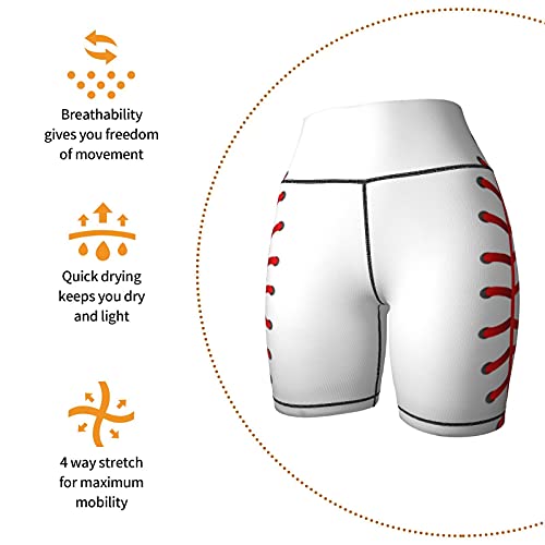 PrelerDIY Women's High Waist Bike Shorts For Workout Sports Athletic Running Hiking Biker Yoga Gym, American Flag Eagle, S - View #4