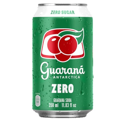 GUARANÁ ANTARCTICA ZERO, THE BRAZILIAN ORIGINAL GUARANÁ SODA, ZERO SUGAR, 11.83 FL OZ (PACK OF 12)
