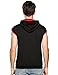 Coofandy Mens Casual Sleeveless Hoodie Zip Up Vest with Pockets, Black, XX-Large