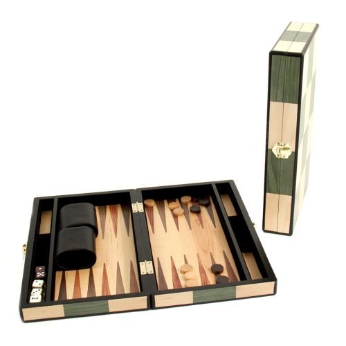 Backgammon Set with Birch and Olive Wood