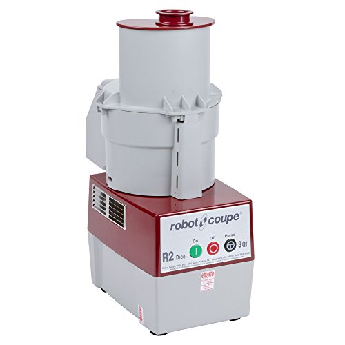 Robot Coupe R 2 Dice Continuous Feed Combination Food Processor / Dicer with 3 qt. Gray Polycarbonate Bowl - 120V