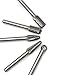 YUFUTOL Carbide Burrs Set 5pcs 1/4''Shank Double Cut Solid Power Tools Tungsten Carbide Rotary Files Die Grinder Bits for Steel Metal Wood Carving Engraving Polishing Drilling Grinding Milling Cutting