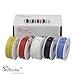 Striveday 24 AWG Silicone Wire Kit (6 Colors, 26.2ft Each) - Tinned Copper, 300V, Ultra-Flexible for Electronics, RC, Arduino, LED Projects