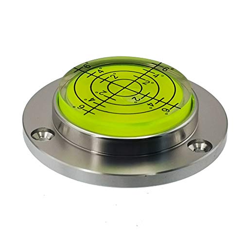 Klein Tools Umei High Precision Horizontal Bubble Acrylic Case Bullseye Spirit Bubble Surface Level Round Inclinometers For Surveying Instruments And Tribrachs, 60mm,Accuracy 15'/2 (Green) 60x12mm Angle Finder