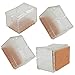 Cool Home Transparent Silicone Chair Leg Caps Felt Pads Furniture Pad Chair Leg Floor Protectors (Pack of 8, Rectangular 1-7/8