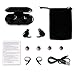Supam True Wireless Headphones Bluetooth Headphones Waterproof Earbuds with Portable Charger Built-in Mic,Black