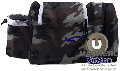 Athletico Disc Golf Bag - Tote Bag for Frisbee Golf - Holds 10-14 Discs, Water Bottle, and Accessories (Gray Camo)