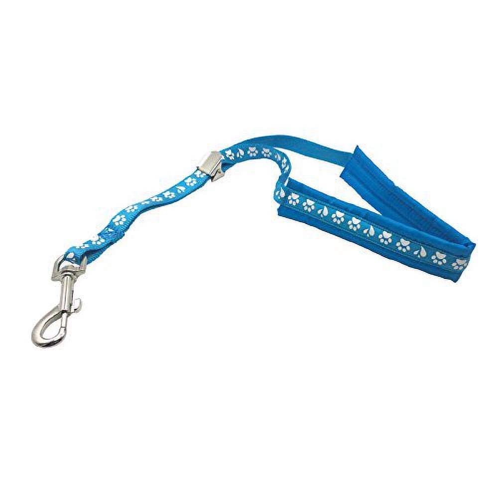 Groom Professional Amzi Pro Noose Plastic Locking Slider Padded Paw Print, Cyan Blue, 40 cm