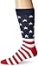 K. Bell Socks mens American Classics Cool Crew novelty socks, American Flag (Red/White/Blue), Large US