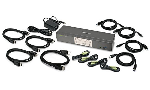 IOGEAR 4-Port 4K UHD DisplayPort KVMP Switch with USB 3.0 Hub (TAA Compliant)