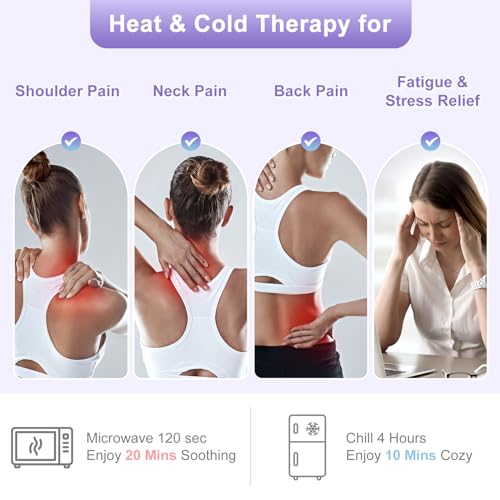SuzziPad Microwave Heating Pad for Neck and Shoulders, Weighted Neck and Shoulder Wrap for Pain