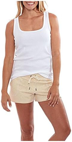 Eddie Bauer Women's French Terry Knit Casual Lounge Sleep Dorm Shorts (XL, Heather Oatmeal)