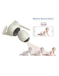 Monitor de seguridad para bebe HD de ZEBORA de 960 p con conexión WiFi inalámbrica en color blanco