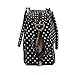 JuJuBe Be Classy Structured Multi-Functional Multi-Functional Diaper Bag/Purse, Legacy Collection - The Duchess - Black with White Polka Dots