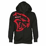 Unisex-Adult Officially Licensed Dodge Hellcat Zippered Hoodie Sweatshirt - Xl