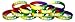 TheAwristocrat_USA COMPANY_1 Dozen Multi-Pack Rainbow (Blank) Wristbands Silicone Rubber Bracelets (Small 7