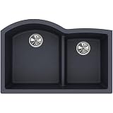 Elkay Quartz Classic ELGHU3322RGY0 Dusk Gray Offset 60/40 Double Bowl Undermount Sink with Aqua Divide