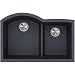 Elkay Quartz Classic ELGHU3322RGY0 Dusk Gray Offset 60/40 Double Bowl Undermount Sink with Aqua Divide