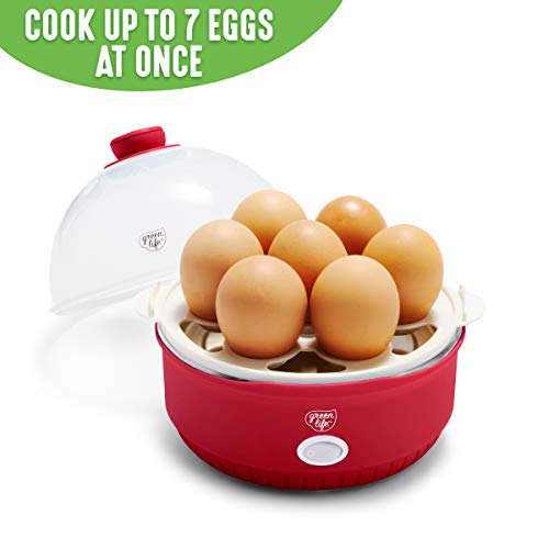 GreenLife Rapid Egg Cooker, 7 Egg Capacity for Hard Boiled, Poached