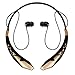 Bluetooth Headphones DolTech Stereo Neckband Wireless Headset Sport Earbuds with Mic (10 Hours Play Time, Bluetooth 4.1, CVC 6.0 Noise Cancelling, Sweatproof) - 904 Black Gold