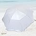 8 ft Solar Guard Deluxe Dual Canopy Beach Umbrella UPF 150+ Ultra Cool - Heavy Duty Wind / Water Resistant
