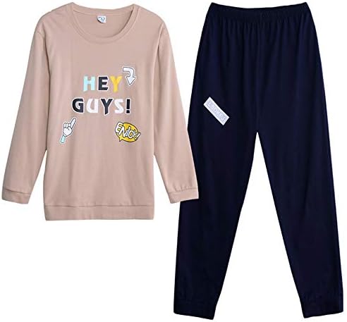 Meaeo Large Size Men's Casual Minimalist Pyjamas Pajama Sets Dressing Sleep Sleepwear Nighty Dress Homewear
