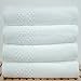 Chakir Turkish Linens Checkered Pattern Turkish Cotton White Bath Towel (Set of 4)