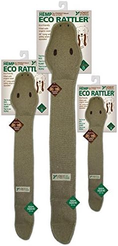 Eco-Rattler Tug of War Dog Toy - Handcrafted in USA, 100% Natural Hemp Canvas & Wool, Eco-Friendly Ink, Lead-Free Printing, Safe Squeaker, Dog Tug of War Toy, Large 28" x 4" x 1.5"