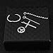 Teblacker 1 Pair BTS Earrings, Kpop Bangtan Boys Rap Monster Jung Kook Suga Jimin Jin J-Hope V Jewelry Earring with Pendant, Best Gift for The Army (Style 03)