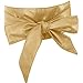 Nanxson Womens Bowknot Leather Wide Waist Band Self Tie Obi Cinch Belt PDW0009 gold
