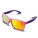 RIVBOS Rubber Kids Polarized Sunglasses With Strap Glasses Shades for Boys Girls Baby and Children Age 3-10 RBK023 （Pink Coating Lens）