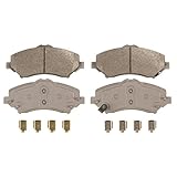 Wagner ThermoQuiet MX1327 Semi-Metallic Disc Pad Set With Installation Hardware, Front
