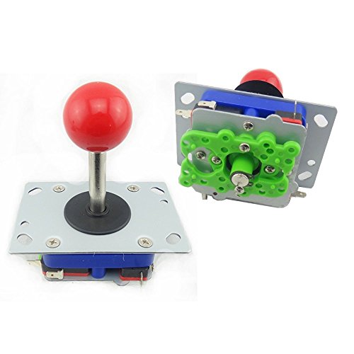 2/4/8 Way Adjustable Arcade Joystick PC Fighting Stick Parts for Video Game Arcade Red Ball Tall by Atomic Market