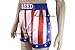 CREED Rocky Men's Apollo Johnson Movie Boxing American Flag Shorts Trunks boxers