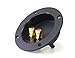 Absolute USA RST-450 4-Inch Round Gold Push Spring Loaded Jacks Double Binding Post Speaker Box Terminal Cup