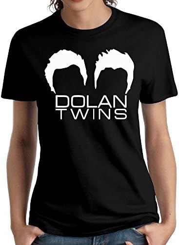 Umokon Women's Black Dolan Twins Beanie Logo Fashion T-Shirt