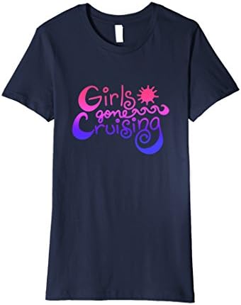 Womens Girls gone cruising t-shrit cruise ship vacation tee shirts Small Navy